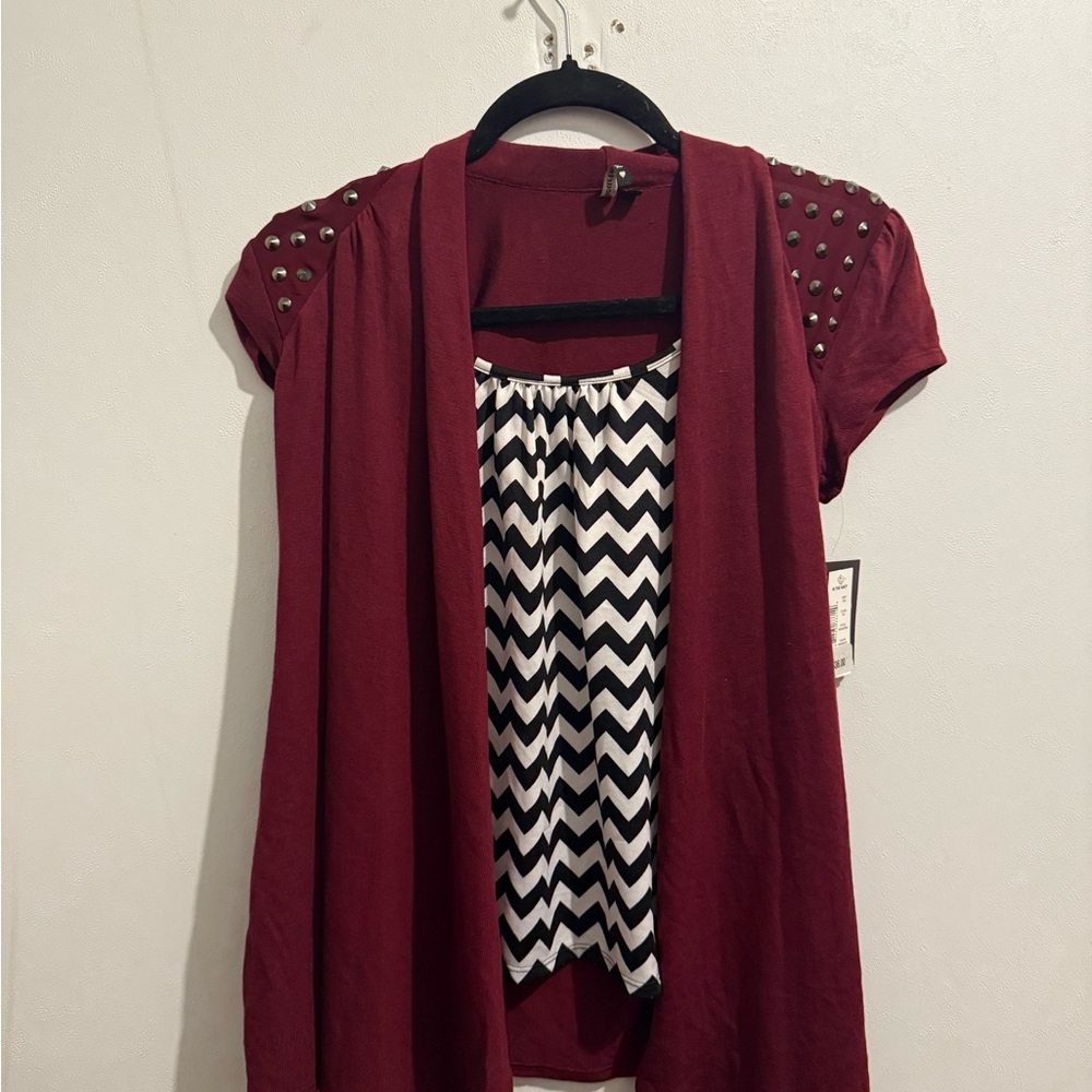💛HeartSoul Burgundy Knit Top